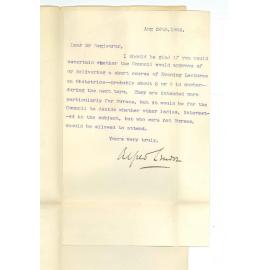 Alfred A Lendon MD - Adelaide - Offering course of Extension Lectures