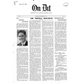On Dit. Volume 10, Issue 13