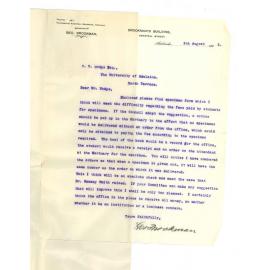 George Brookman - Adelaide - Form for Fees paid by Students for Specimens