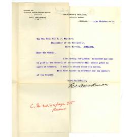 Hon George Brookman - Adelaide - Asking leave of absence from Council