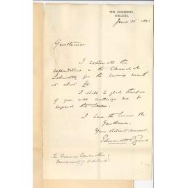 Professor Edward Henry Rennie - Laboratory Expenses for July £6