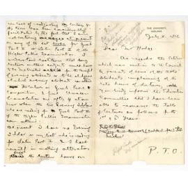 Professor Edward von Blomburg Bensley - The University - Evening Lectures etc