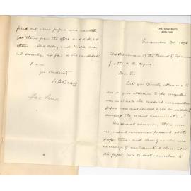 Professor William Henry Bragg - The University - Regarding manner in which Medical Examination Papers were distributed