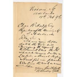 Dr William Anstey Giles - Victoria Square Adelaide - Resuming lectureship