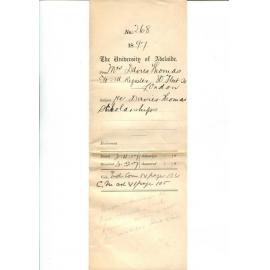 Mrs Eleanor Davies Thomas - c/o South Australian Register - 80 Fleet Street London - Regarding Davies Thomas Scholarships
