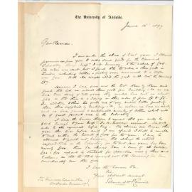 Professor Edward Henry Rennie - The University - Re goods purchased through Dr W Murray