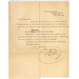 The Right Honourable Samuel James Way - London - Asking copy of Address to Queen and asking for lists of Barr Smith Books
