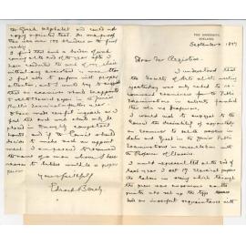 Professor Edward von Blomberg Bensley - The University - Request for appointment of examiners to set papers in Latin and Greek for public examinations