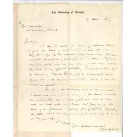 Professor William Mitchell - The University - Request for leave of absence