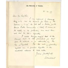 Professor William Mitchell - The University - Concerning Textbooks set for Senior Public Exam