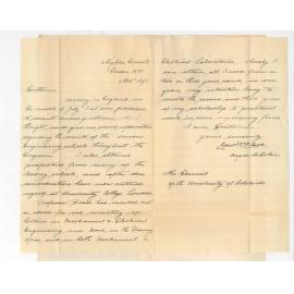 Edward V Clark - London - Proceedings in London as Angas Scholar