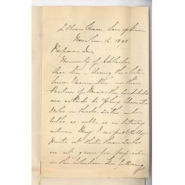 Miss G Stenhouse - Semaphore - To Professor Joshua Ives re Senior Practice of Music Examinations