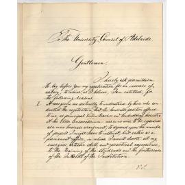 Hermann Heinicke - Conservatorium - Request for Increase in Salary