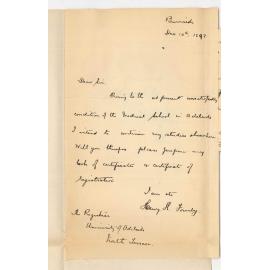 Henry Harper Formby - University - Request for Medical Certificates -Certificate of Registration