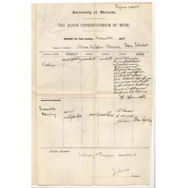 Joshua Ives - Conservatorium of Music - Adelaide - Progress of Miss Nora Kyffin Thomas Elder Scholar