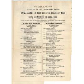 A E Balch - Sydney - Advice Parcel of Syllabus