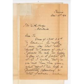 L A Parker - Terowie - Arrears of rent