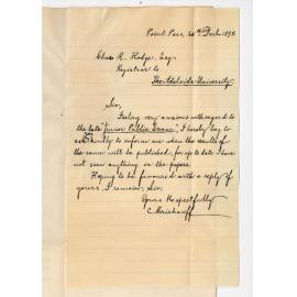 C Krichauff - Point Pass - Asking when Junior Public results will be published