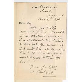 M Cockerill - Tasmania - Can he take up BA and BSc Courses at same time