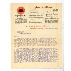 Stott and Hoare - Adelaide - Recommending the No 8 Remington typewriter