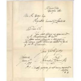 Hermann Heinicke - Halifax Street - Accepts appointment in Conservatorium in terms of letter from Registrar