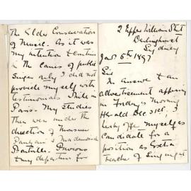 Elsie Paige - Sydney - Application Extra Teacher Singing Conservatorium