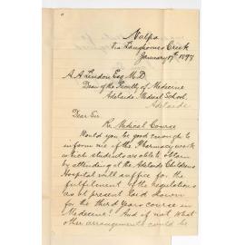 Francis Josiah Bonnin - Langhornes Creek - Asking if Pharmacy Work at Childrens Hospital will suffice for 3rd year