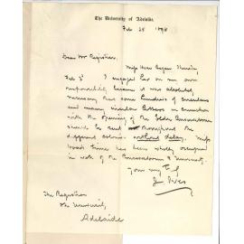 Professor Joshua Ives - Concerning Miss Hoar