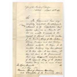 Minister of Education to the Right Honourable Samuel James Way PC - Unable to accede to request of Deputation