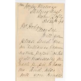 Mrs James Melrose - Mount Lofty - Particulars for students entering the Conservatorium