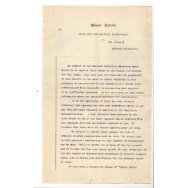 William Ernest Cooke - Honourable Secretary University Committee Perth - Report on reconstruction of Perth Exam Centre Suggesting Higher Public Exams be held at Perth