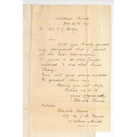 Blanche Browne - Wallaroo - Request for Junior Practical and Senior Theory certificates