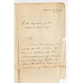 Mademoiselle Marie Lion - Aldgate - Applying for position as French Teacher at Conservatorium of Music