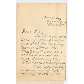 Miss Edith Ingleby - Glenelg - Information re Music Examinations