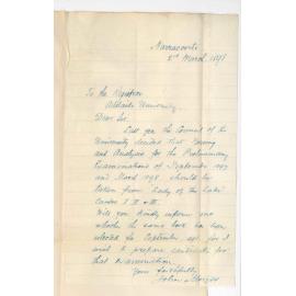 John Moyes - Naracoorte - If Lady of the Lake has been selected for Preliminary in September 1898