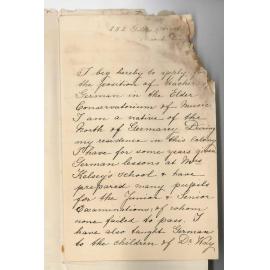 Mrs Thomas Day - Adelaide - Teacher of German in the Conservatorium