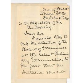 Miss Florence Kay - College Town - Complaining about Dictation at Preliminary Exam