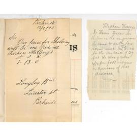 Langley Brothers and Lewis Harris - Tenders for erection of Shelves etc in the Anatomical Department