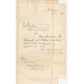 Jonathon H Williams - Melbourne - Asking for return of testimonials