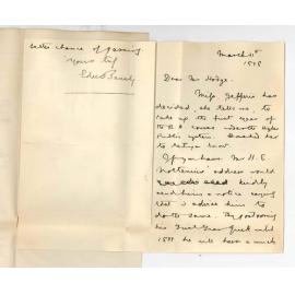 Professor Edward von Blomberg Bensley - University - Matriculation of Miss Jefferis and Mr Noltenuis