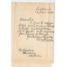 Alice Kearney - Caltowie - Acknowledging Certificates for self and Violet M Howie