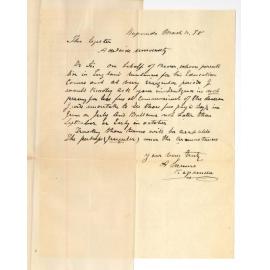 A Munro - Kapunda - Concerning payment of Urquharts fees