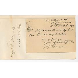 Miss J Greene - Norwood - Request for Account