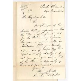 William Ernest Cooke - Perth Observatory - Concerning the Preliminary Exam