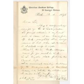 Reverend W G Culligan - Perth - Acknowledging receipt of 5 Certificates