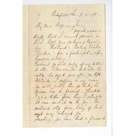 Correspondence between Herr Reimann and Edward Branscombe forwarded to Professor Joshua Ives - With reference to the position of Teacher of Singing for the Conservatorium