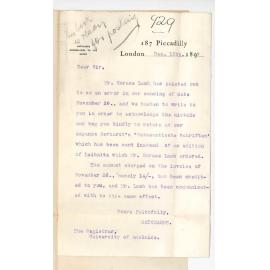 Hatchards - London - Request for Gerhardts Mathematische Schriften to be returned
