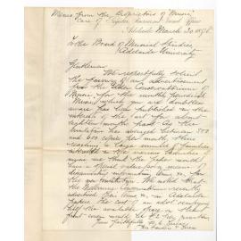 Sanders and Lucas - Adelaide - Asking for Advertisement for Music from the Conservatorium