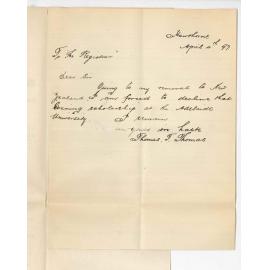 Thomas T Thomas - Hawthorne - Resigning Evening Scholarship