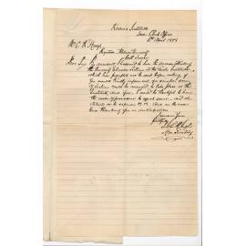 John M Inglis - Honorary Secretary Kadina Institute - Asking if Extension Lectures could be arranged for Kadina and details as to expense